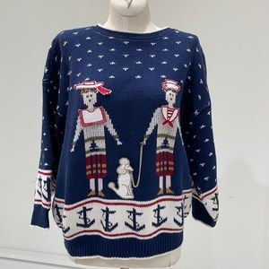Vintage “ugly” sweater, large, Sweater Loft